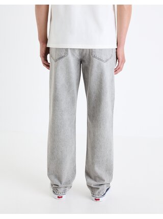 Šedé pánske loose fit džínsy Celio C75 Foloose