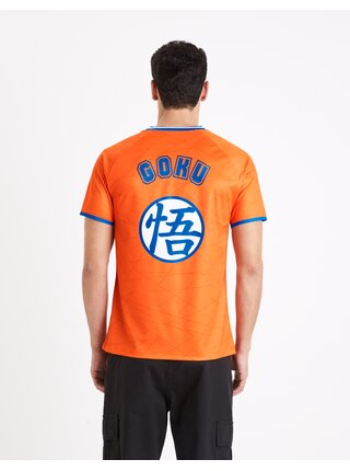 Oranžové pánske tričko Celio Dragon Ball