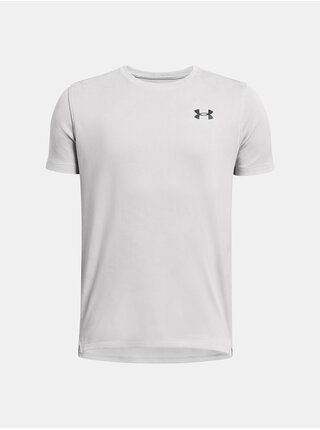 Světle šedé klučičí sportovní tričko Under Armour UA Tech Vent Geode SS