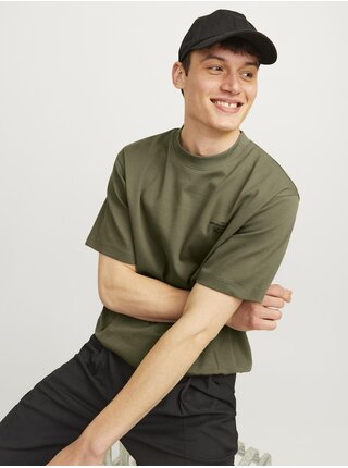 Khaku pánské tričko Jack & Jones