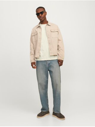 Krémové pánské tričko Jack & Jones Frederiks JORFREDERIKSBERG
