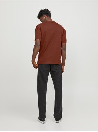 Hnědé pánské tričko Jack & Jones Vesterbro