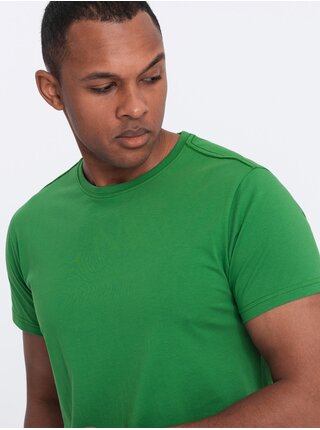 Zelené pánske basic tričko Ombre Clothing