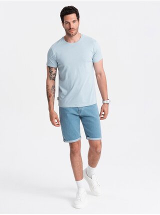 Svetlomodré pánske basic tričko Ombre Clothing