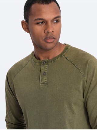 Zelené pánske vintage tričko Ombre Clothing