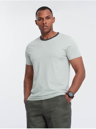 Šedé pánské tričko Ombre Clothing