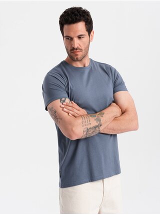 Modré pánské basic tričko Ombre Clothing