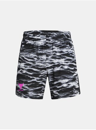 Černé klučičí kraťasy Under Armour Project Rock Ultimate Printed