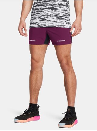 Fialové pánské kraťasy Under Armour Project Rock Ultimate 5