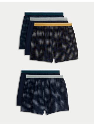 Žerzejové boxerky z čisté bavlny s technologií Cool & Fresh™, 5 ks Marks & Spencer