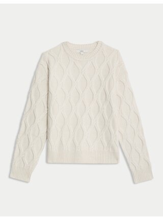 Texturovaný svetr z měkoučké příze s kulatým výstřihem Marks & Spencer