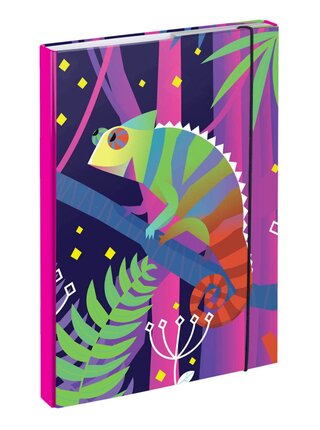 Růžové Desky na školní sešity A4 Chameleon Baagl