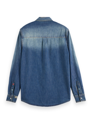 Modrá pánska džínsová košeľa Scotch & Soda Workwear