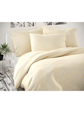 Saténové povlečení Luxury Collection 140x200, 70x90cm smetanové Kvalitex