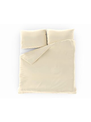 Saténové povlečení Luxury Collection 140x200, 70x90cm smetanové Kvalitex
