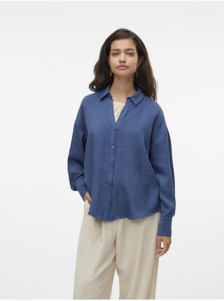 Modrá dámska košeľa Vero Moda Melaney