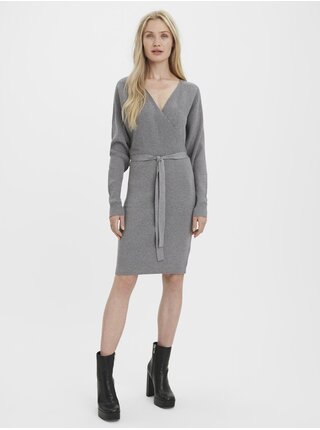 Šedé dámské svetrové šaty Vero Moda Hollyrem