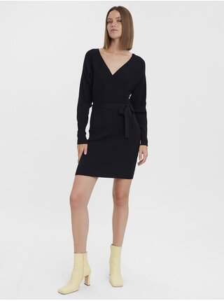 Černé dámské svetrové šaty Vero Moda Hollyrem