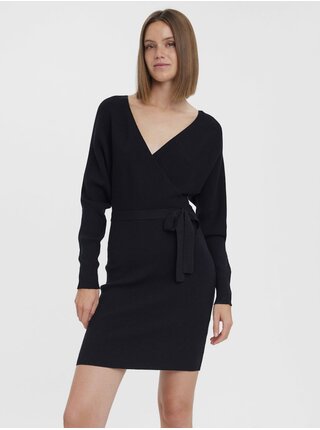 Černé dámské svetrové šaty Vero Moda Hollyrem
