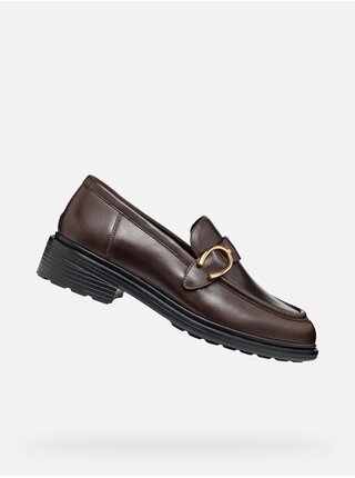 Tmavě hnědé dámské mokasíny Geox Walk pleasure