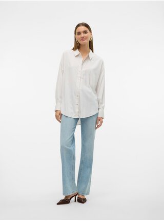 Béžovo-biela dámska pruhovaná košeľa Vero Moda Nora