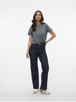 Tmavě zelené dámské tričko Vero Moda Paulina