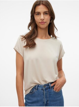 Béžové dámské tričko Vero Moda Lava