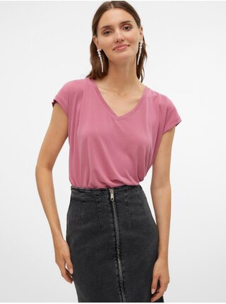 Růžové dámské tričko Vero Moda Filli
