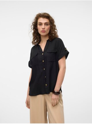Čierna dámska košeľa Vero Moda Bumpy