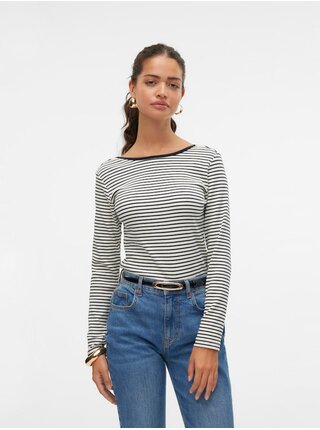 Čierno-biele dámske pruhované tričko Vero Moda Chloe