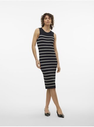 Černé dámské pruhované šaty Vero Moda Gizelle