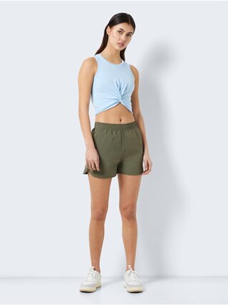 Světle modrý dámský crop top Noisy May Twiggi