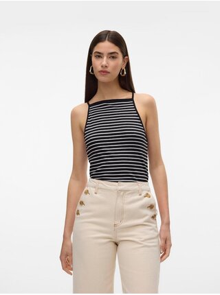 Čierne dámske pruhované tielko AWARE by VERO MODA Wett