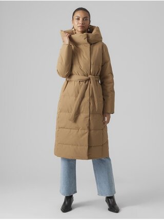 Hnědý dámský zimní kabát VERO MODA Leonie 