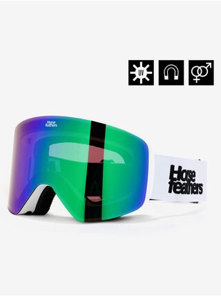 Snowboardové brýle Colt - white/mirror green HORSEFEATHERS