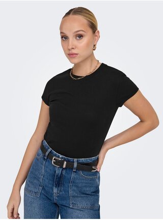 Čierne dámske basic tričko ONLY Elina