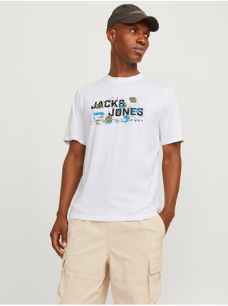 Bílé pánské tričko Jack & Jones Outdoor