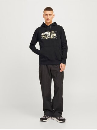 Černá pánská mikina s kapucí Jack & Jones Outdoor