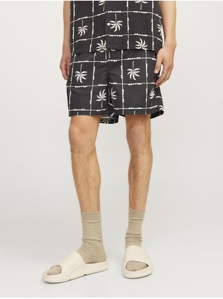 Černé pánské vzorované plavky Jack & Jones Fiji