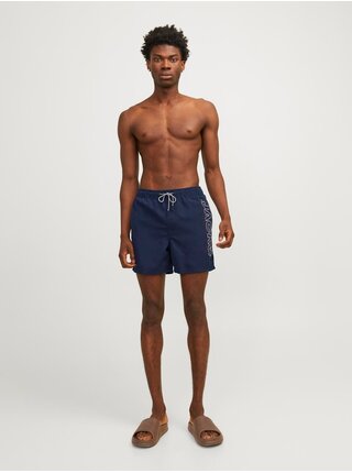 Tmavě modré pánské plavky Jack & Jones Fiji