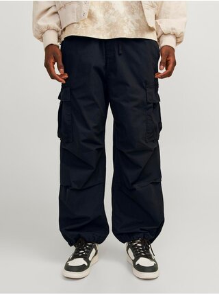 Černé pánské cargo kalhoty Jack & Jones Parachute
