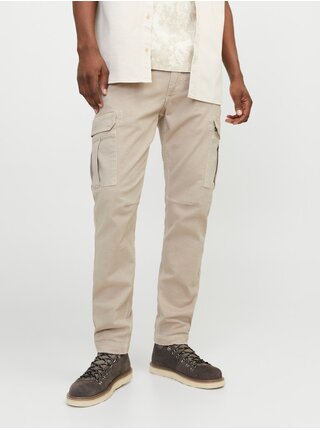 Béžové pánske cargo nohavice Jack & Jones Marco