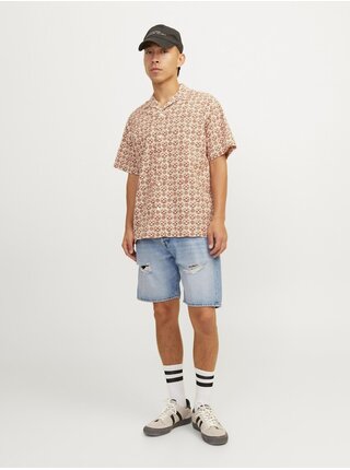 Svěle modré pánské džínové kraťasy Jack & Jones Tony