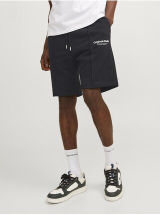 Černé pánské teplákové kraťasy Jack & Jones Kane