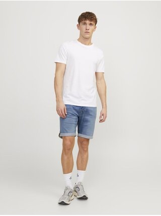 Modré pánske džínsové kraťasy Jack & Jones Rick