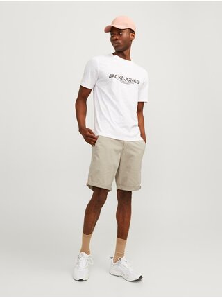 Béžové pánské chino kraťasy Jack & Jones Bowie