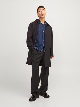 Modrá pánská džínová košile s krátkým rukávem Jack & Jones Palma