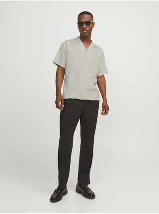 Béžová pánská košile s krátkým rukávem Jack & Jones Aaron