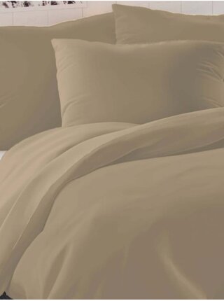 Saténové francouzské povlečení LUXURY COLLECTION 1+2, 200x200, 70x90cm béžové