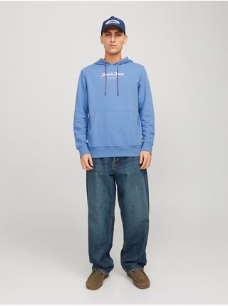 Modrá pánska mikina s kapucňou Jack & Jones Henry